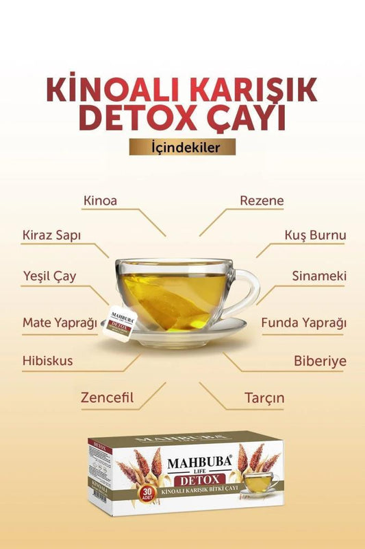 Mahbuba Life Kinoalı Karışık Detox Form Bitki Çayı
